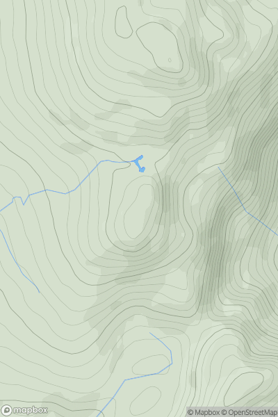 Thumbnail image for Craig Wen [Snowdonia] [SH729602] showing contour plot for surrounding peak